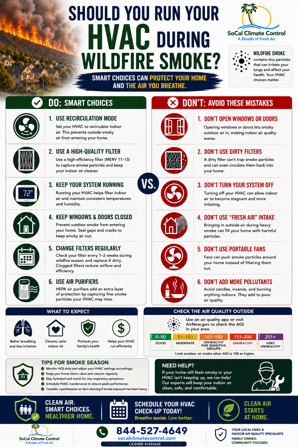 Should you run your hvac during wildfire smoke 2 simi valley SoCal Climate Control